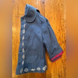 Boden Blue Jacket with Pink/Red Accents